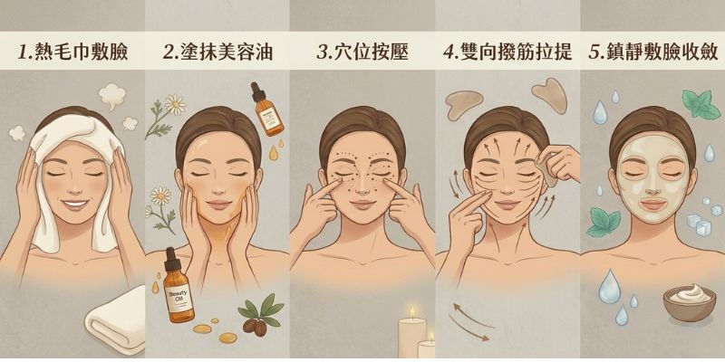 居家臉部撥筋 5 步驟